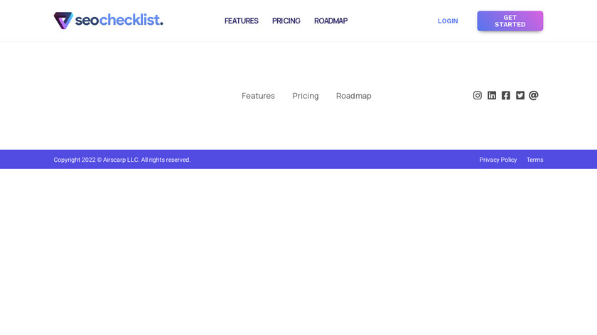 SEOChecklist.dev Landing Page