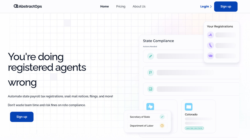 AbstractOps Landing Page