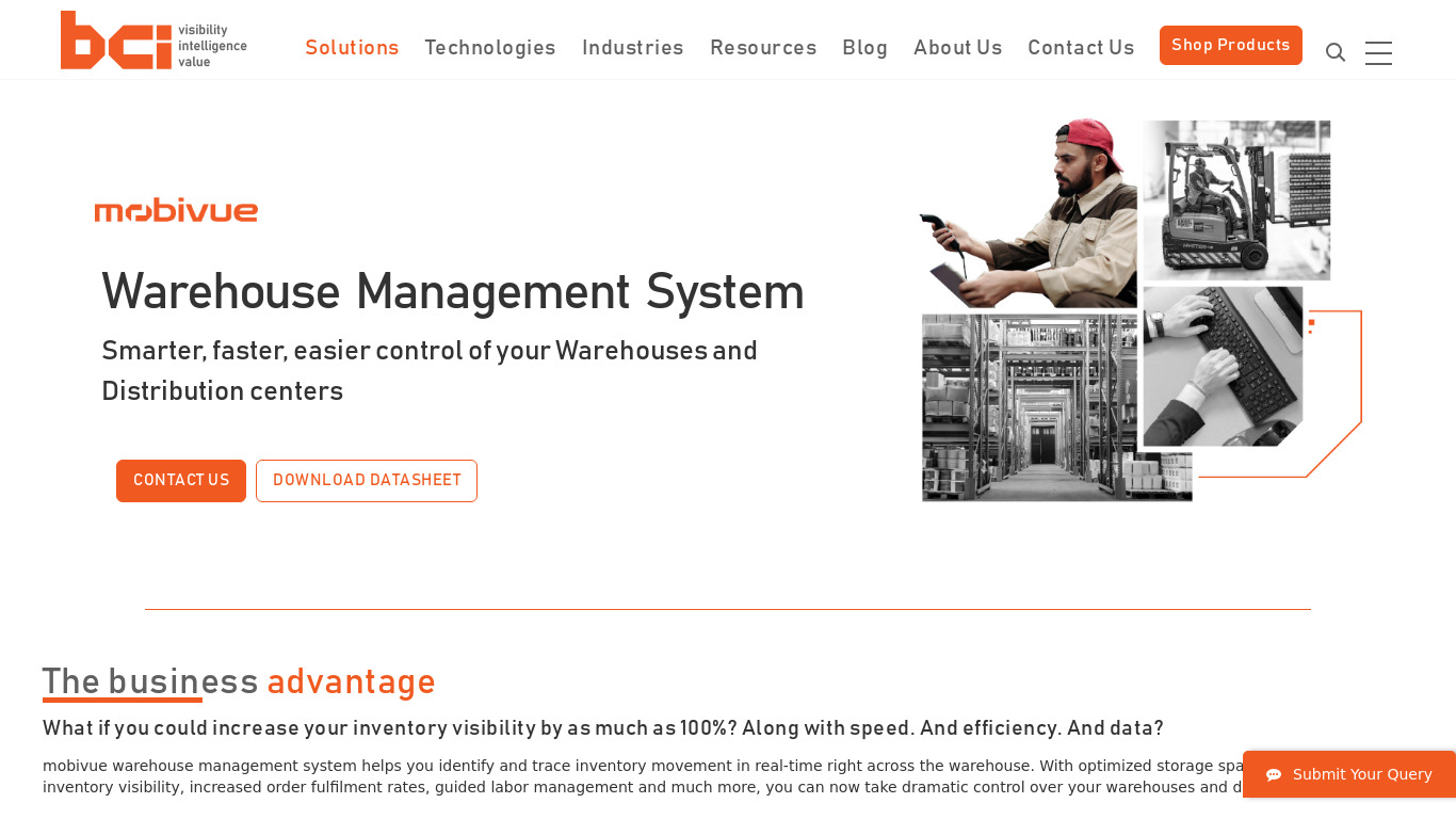 BarcodeIndia Warehouse Management System Landing page