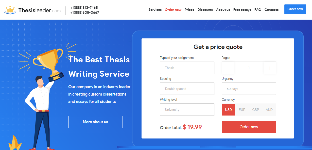 Thesis Leader Landing page