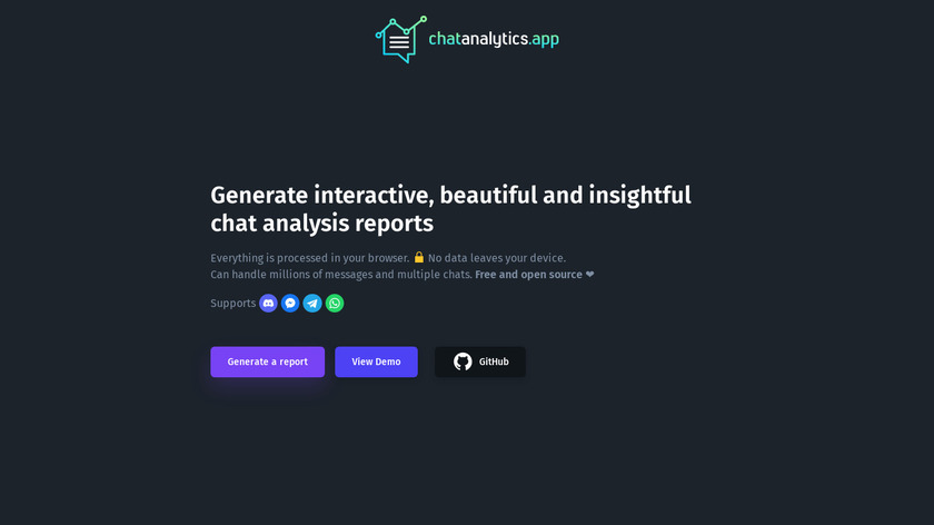 ChatAnalytics Landing Page