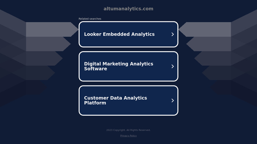 Altum Analytics Landing Page