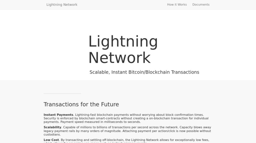 Lightning Network Landing Page