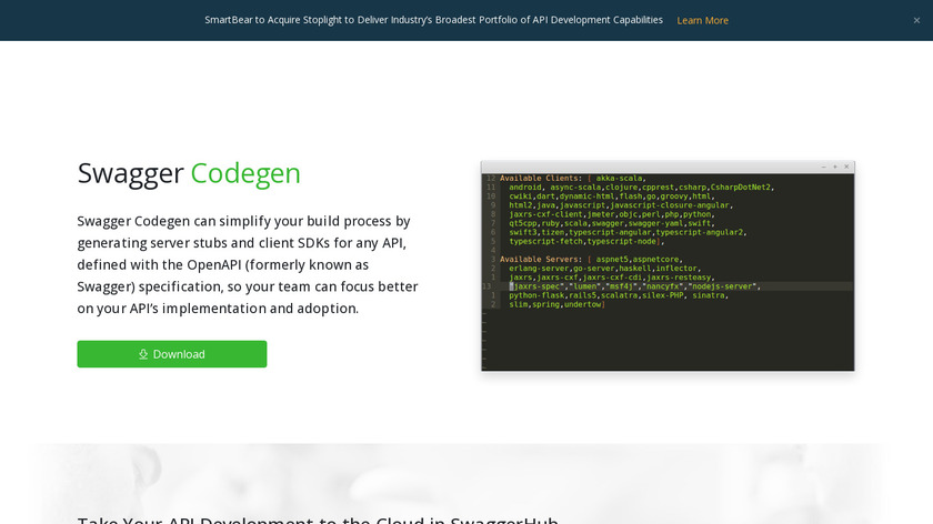 Swagger Codegen Landing Page