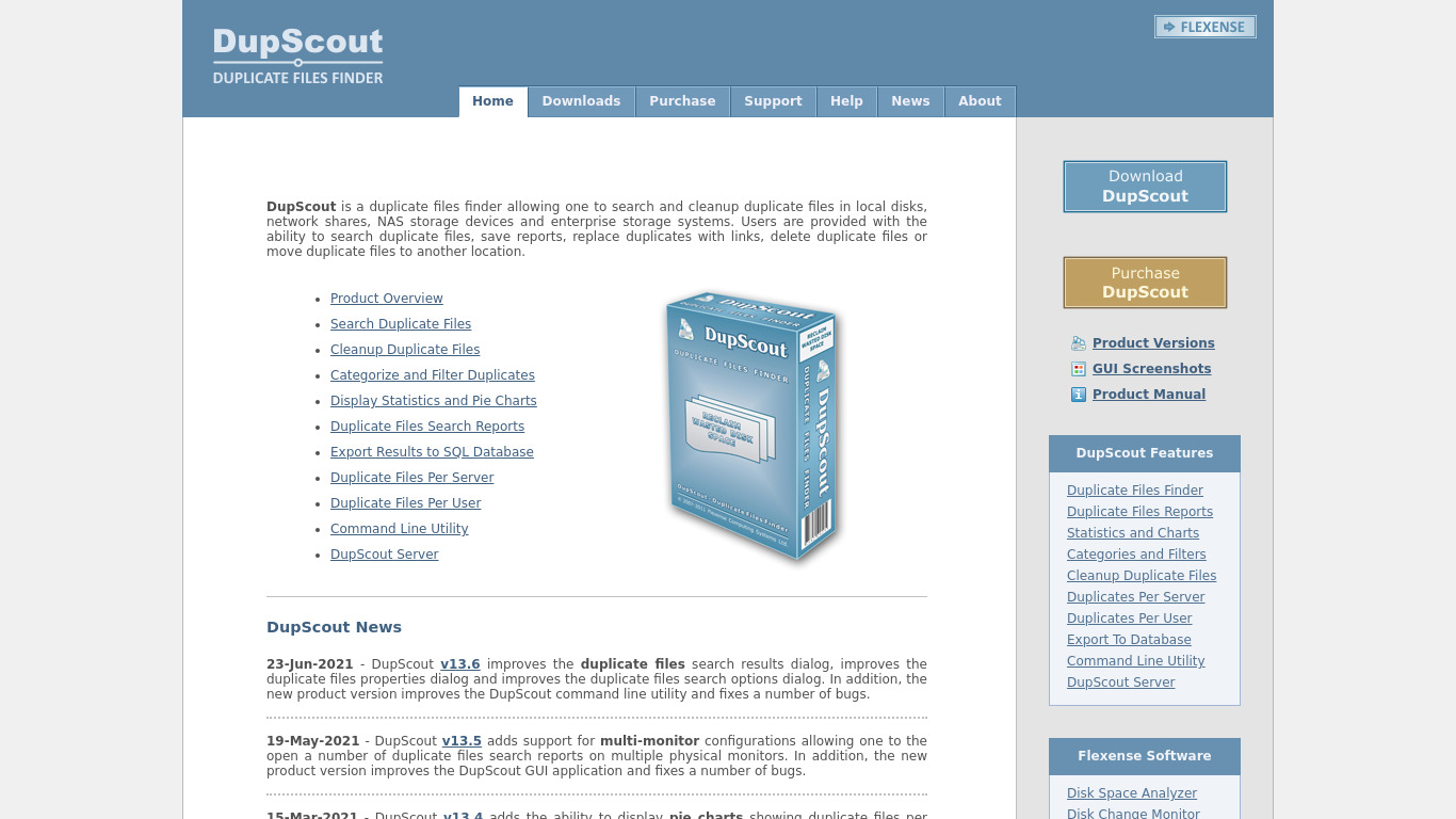 Dupscout Landing page
