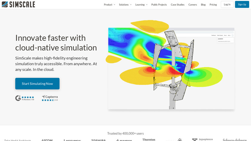 SimScale Landing Page