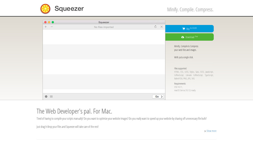 Squeezer Landing Page