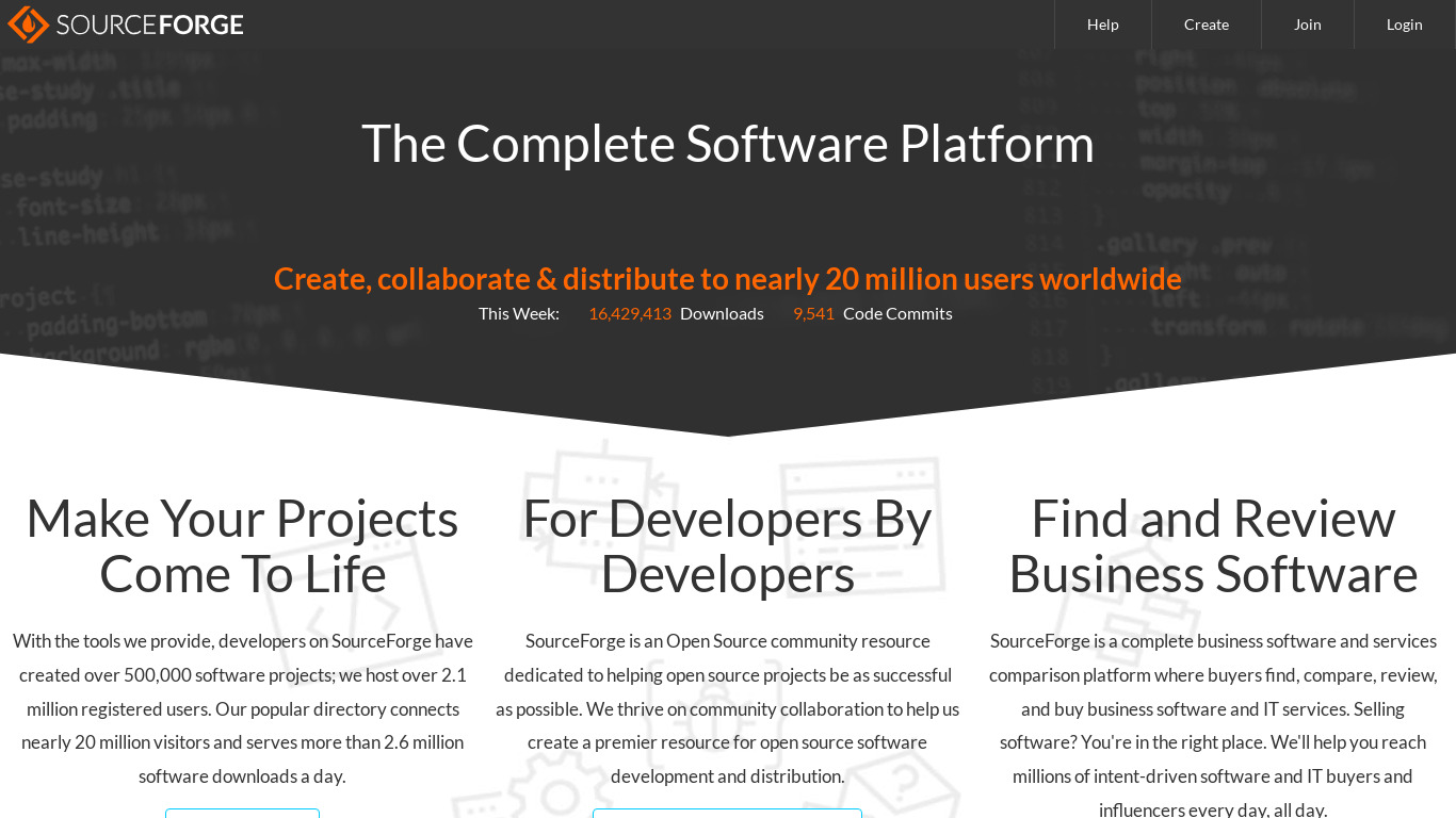 Colombian Report Designer Landing page