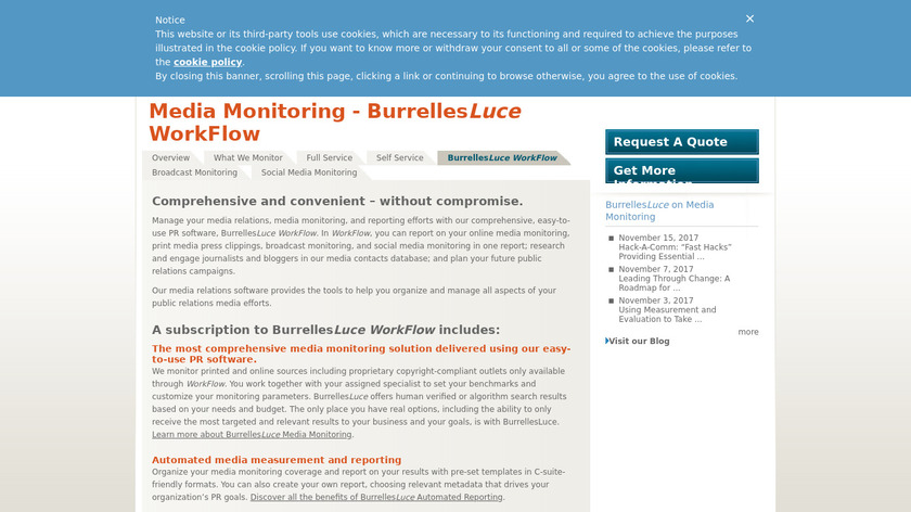 BurrellesLuce WorkFlow Landing Page