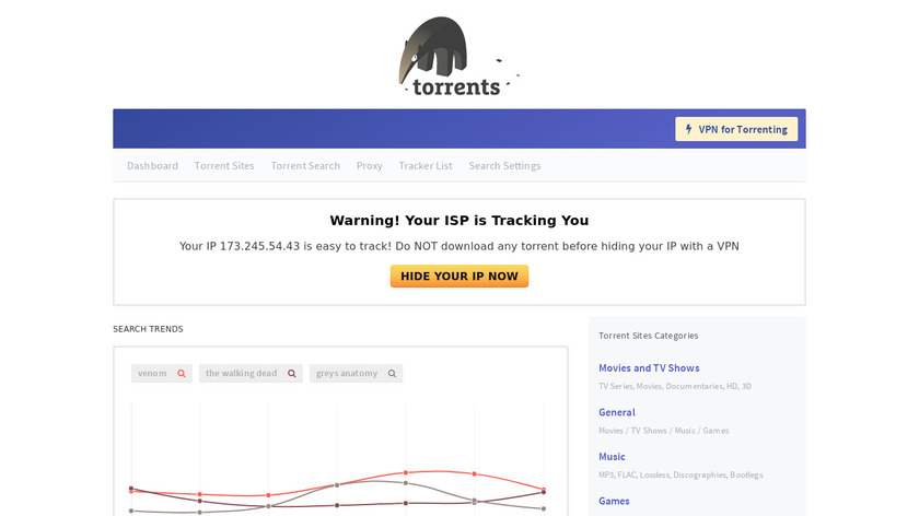 Torrents.me Landing Page