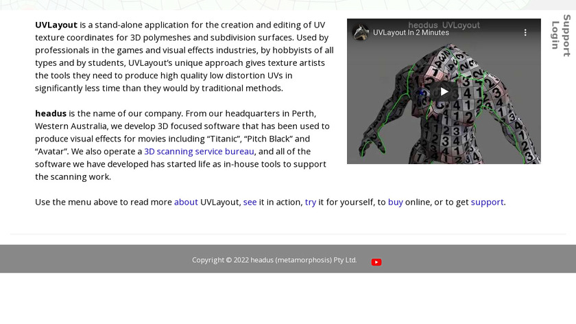 UV layout Landing Page