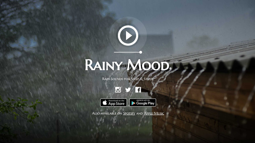 Rainy Mood Landing Page