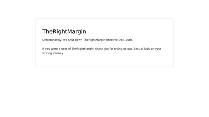 TheRightMargin image