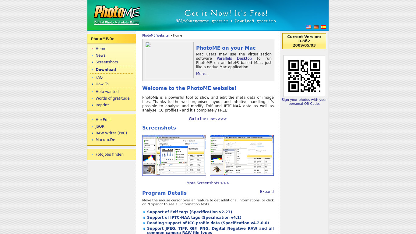 PhotoME Landing page