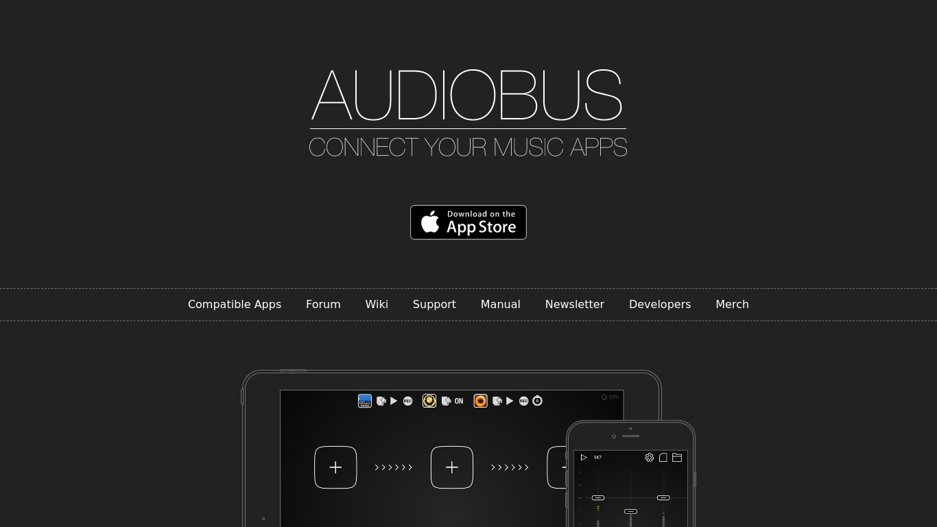 AudioBus Landing page