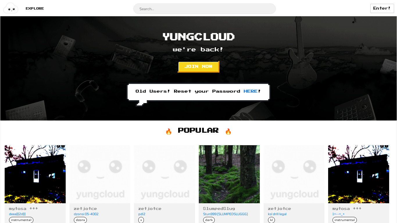 yungcloud Landing page