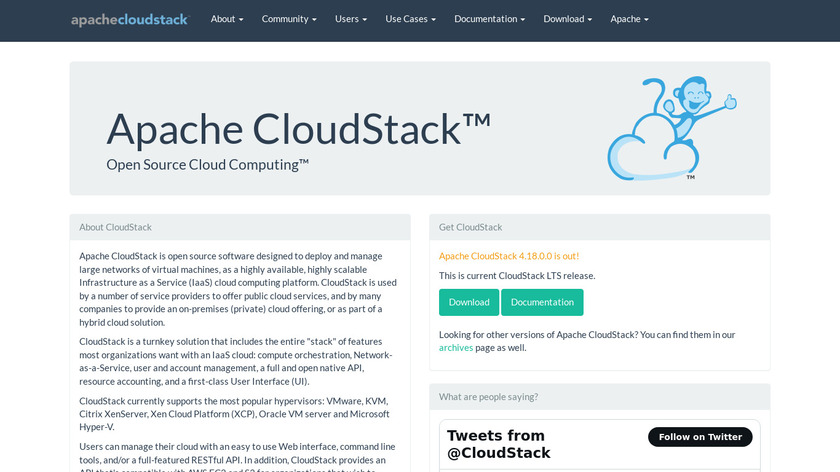 Apache CloudStack Landing Page