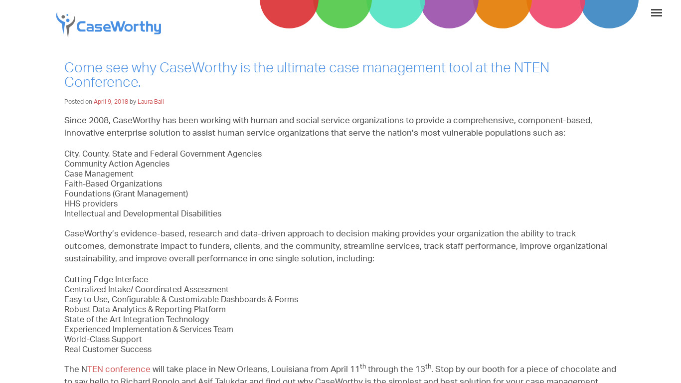 CaseWorthy Landing page
