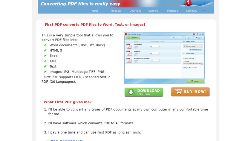 pdftoword.us First PDF Landing Page