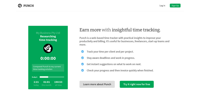 Punch Landing Page