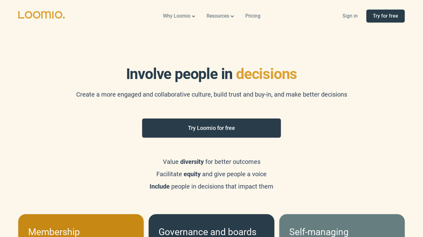 Loomio Landing Page