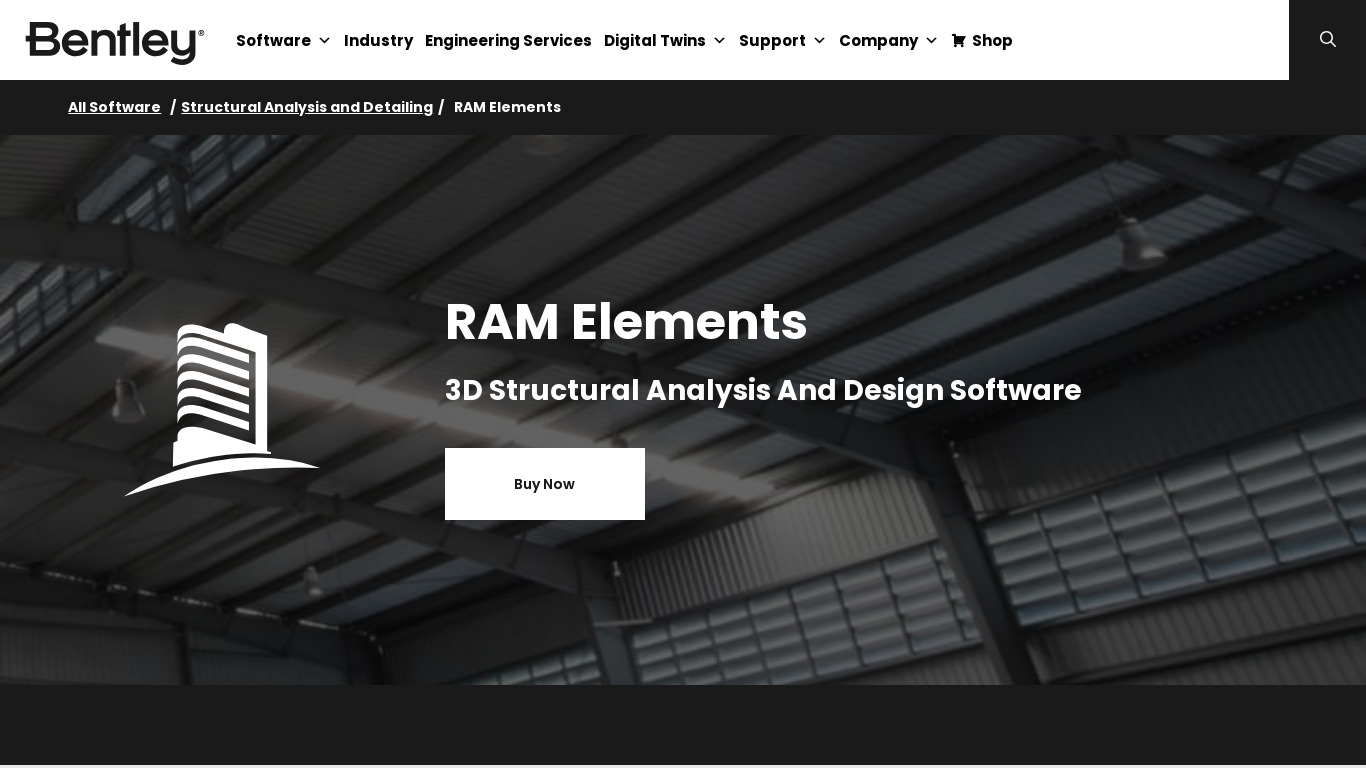 RAM Elements Landing page