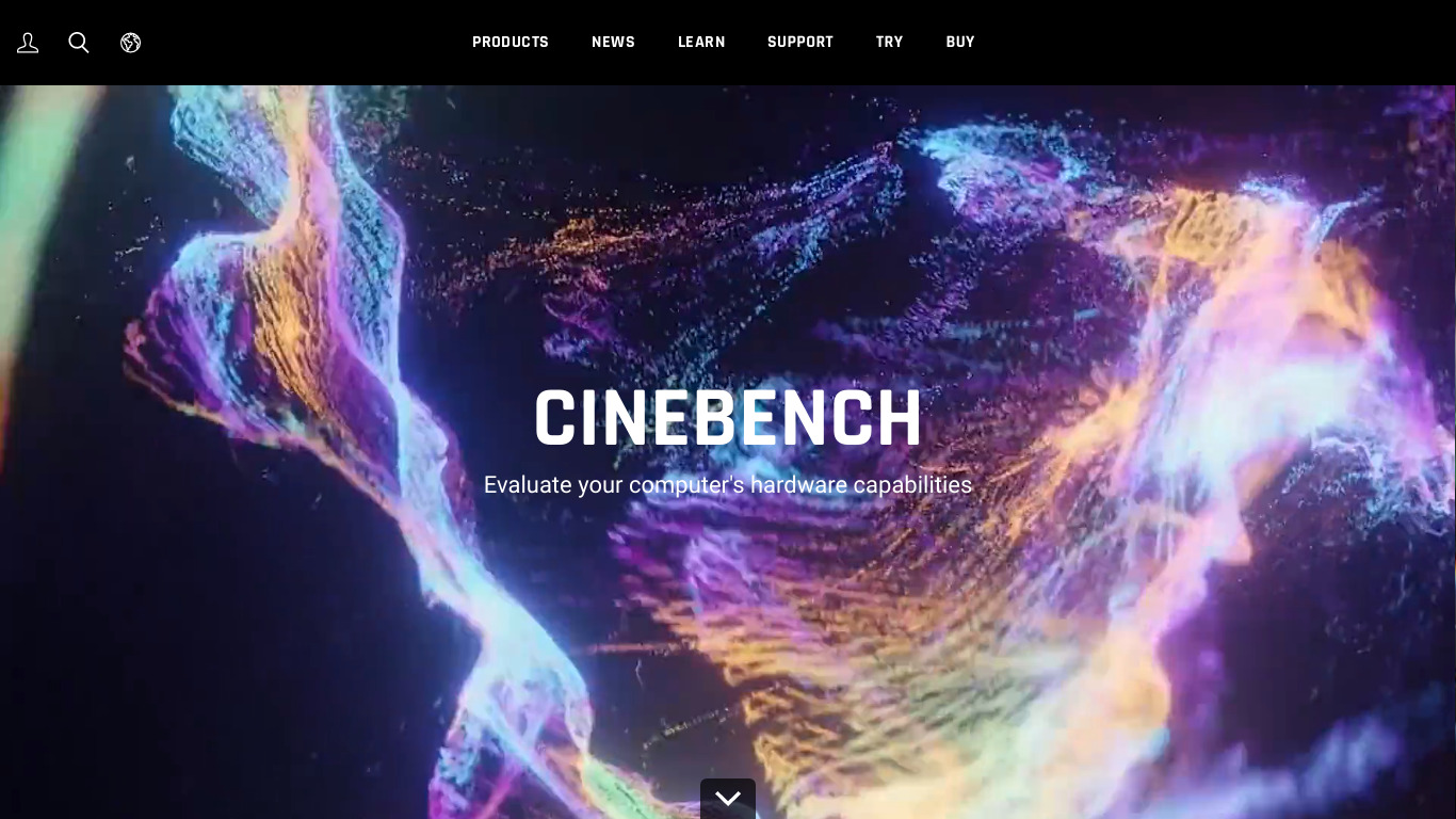 Cinebench Landing page