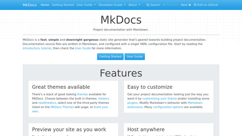 MkDocs Landing Page