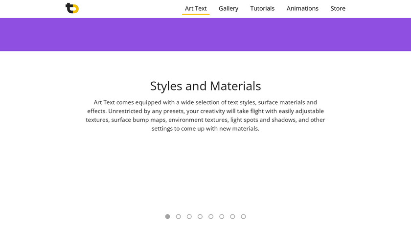 Art Text Landing Page
