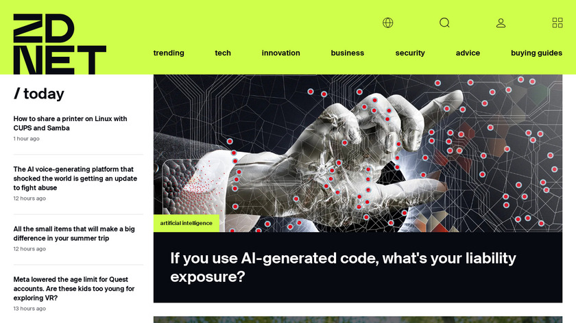ZDNet Landing Page