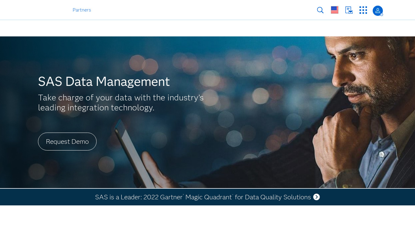 SAS Data Management Landing page