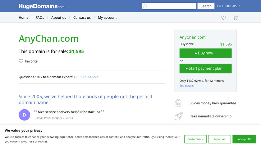 AnyChan Landing Page