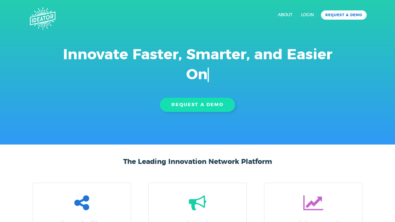 Ideator Landing page