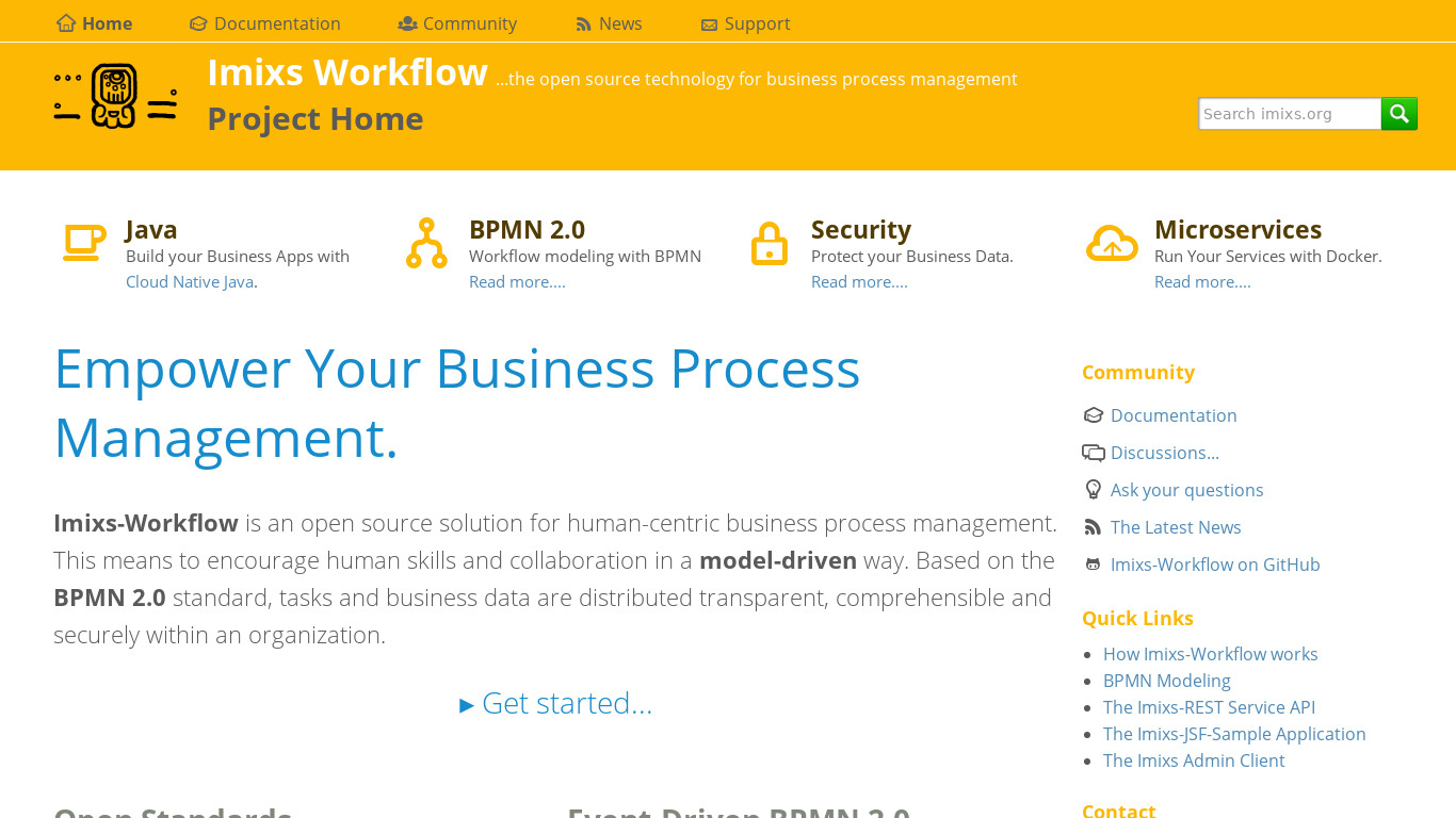 Imixs-Workflow Landing page