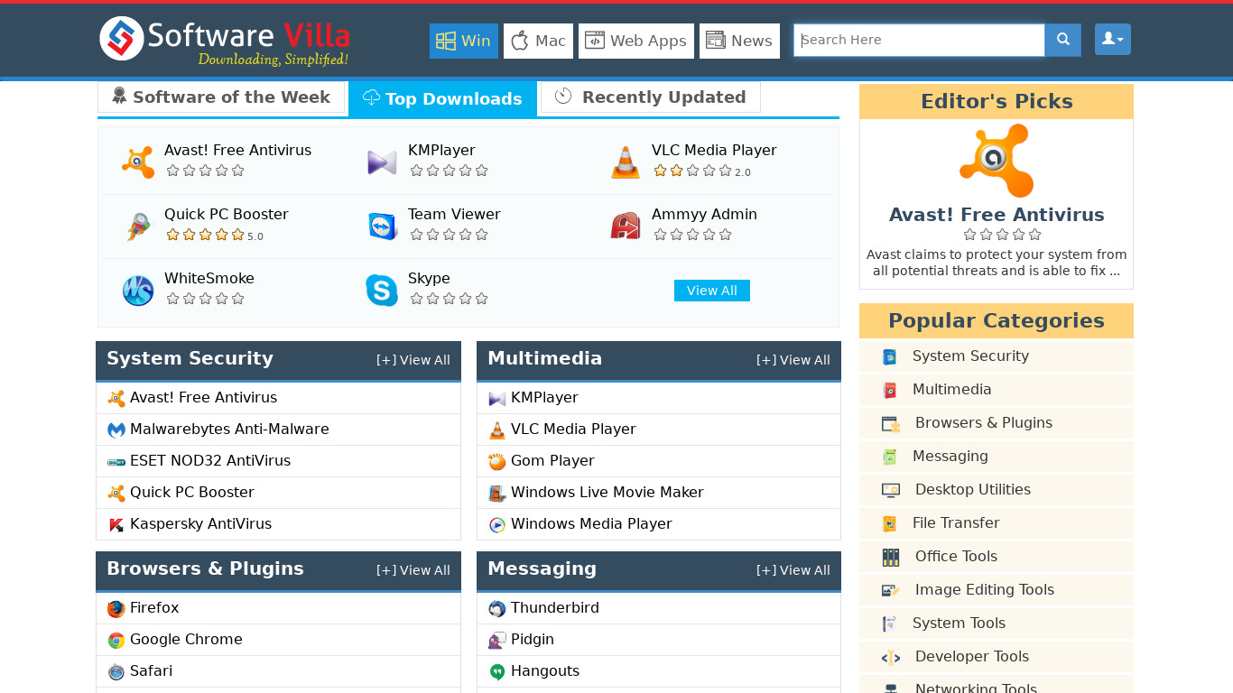 Software Villa Landing page