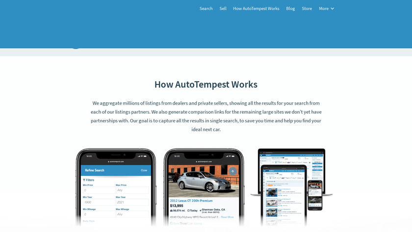 AutoTempest Landing Page