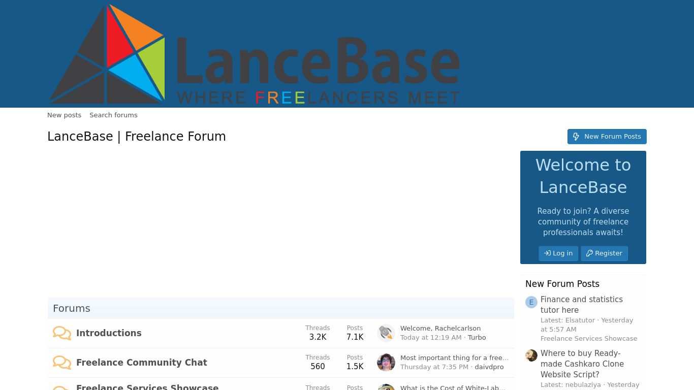 LanceBase Landing page