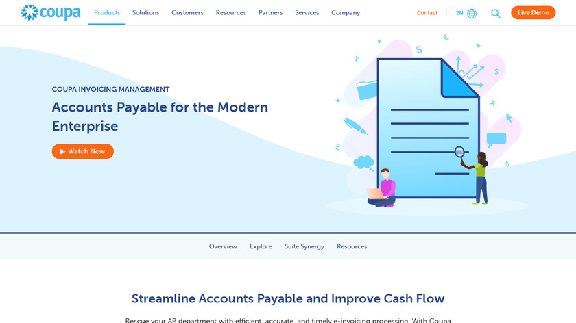 Coupa Invoicing Landing Page