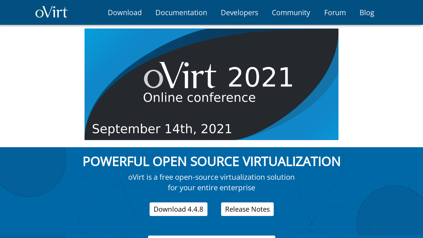 oVirt Landing page