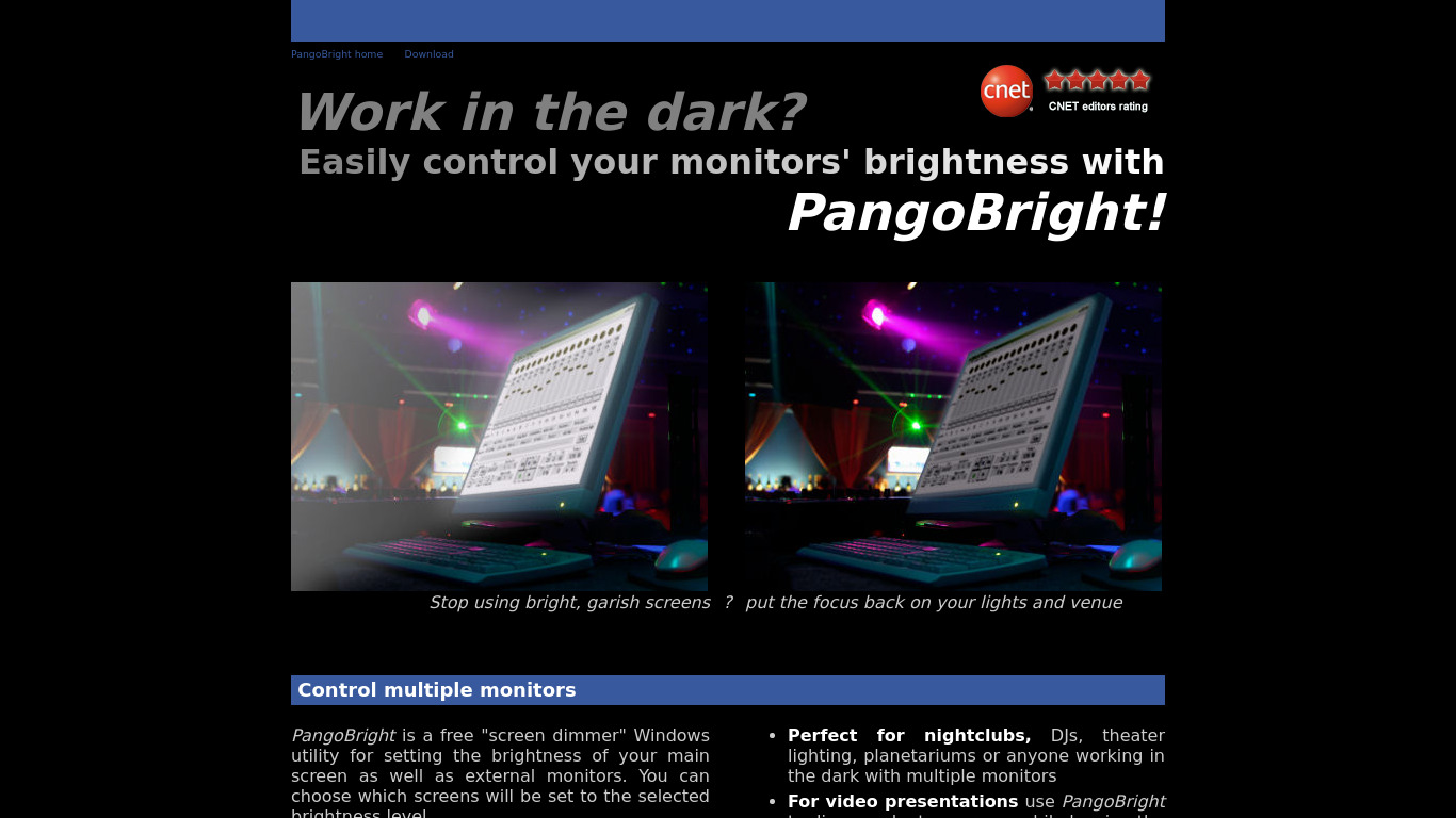 PangoBright Landing page