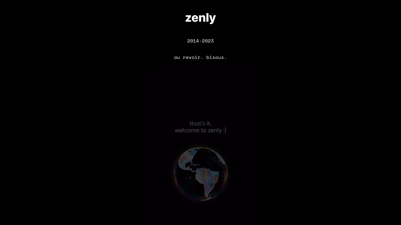 Zenly Landing page