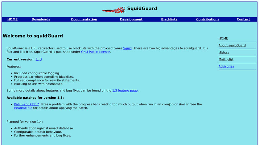 squidGuard Landing Page