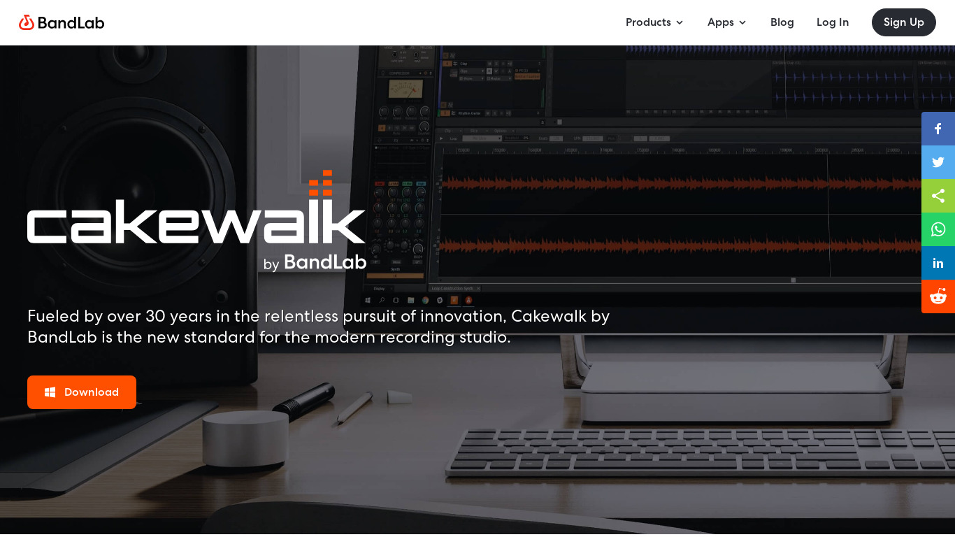 Cakewalk Landing page