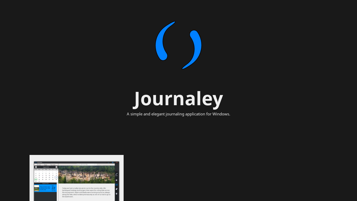 Journaley Landing page