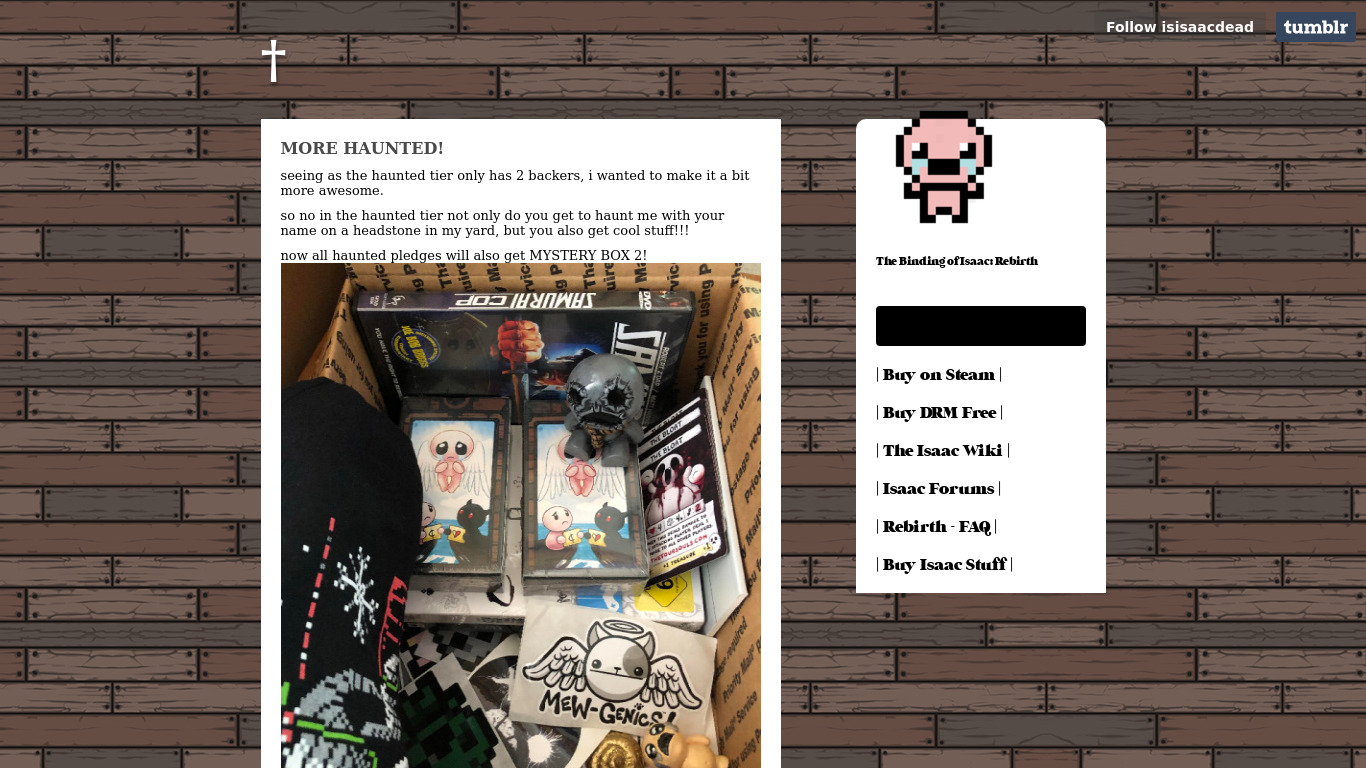 The Binding of Isaac Landing page