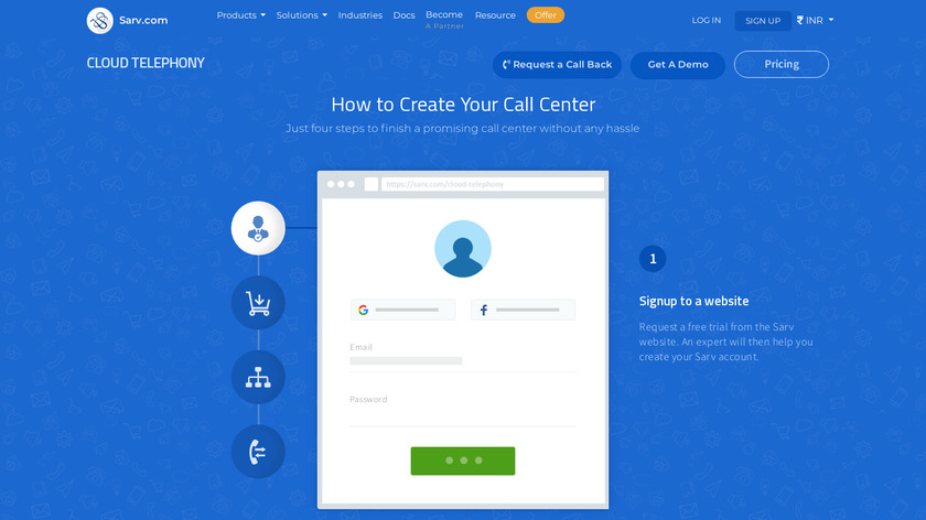 Cloud Telephony Landing Page