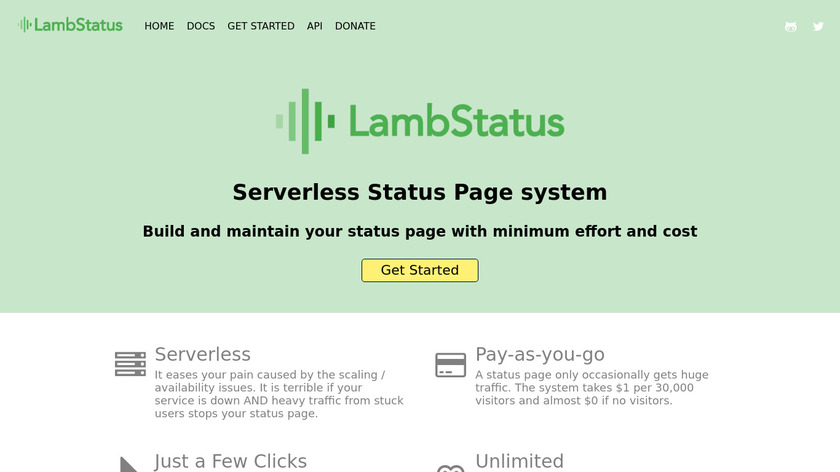 LambStatus Landing Page