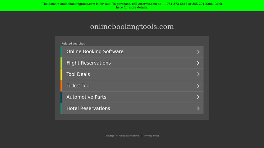Online Booking Tools Landing Page