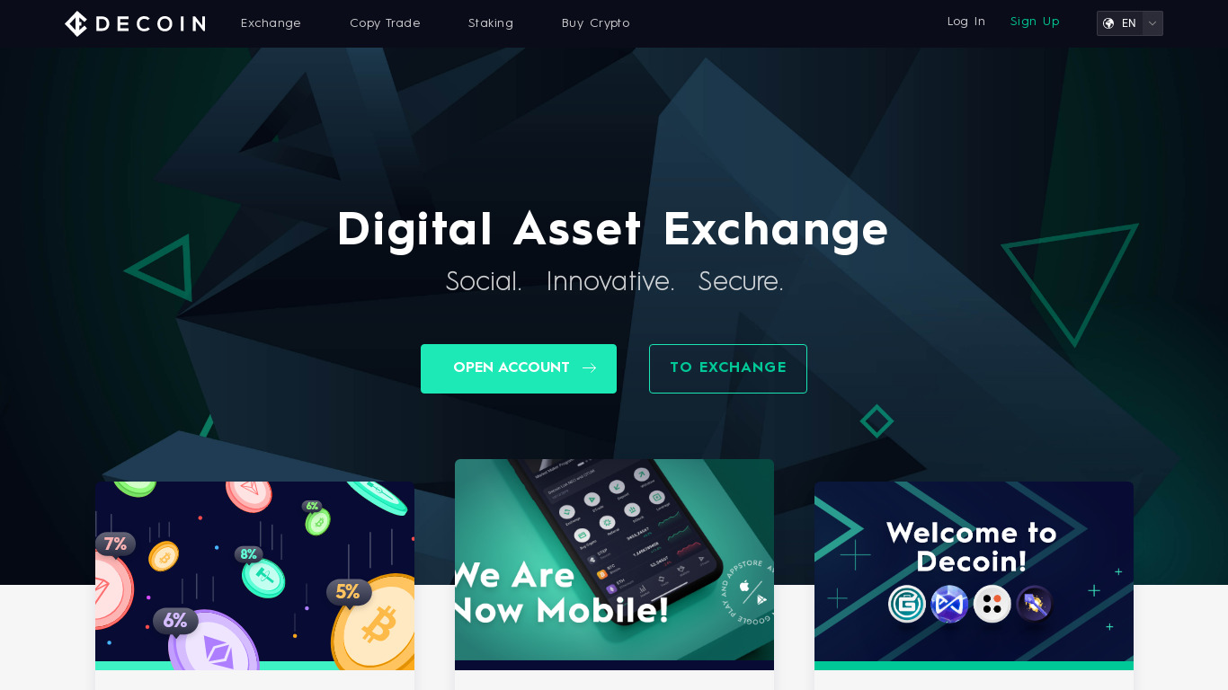 Decoin Landing page