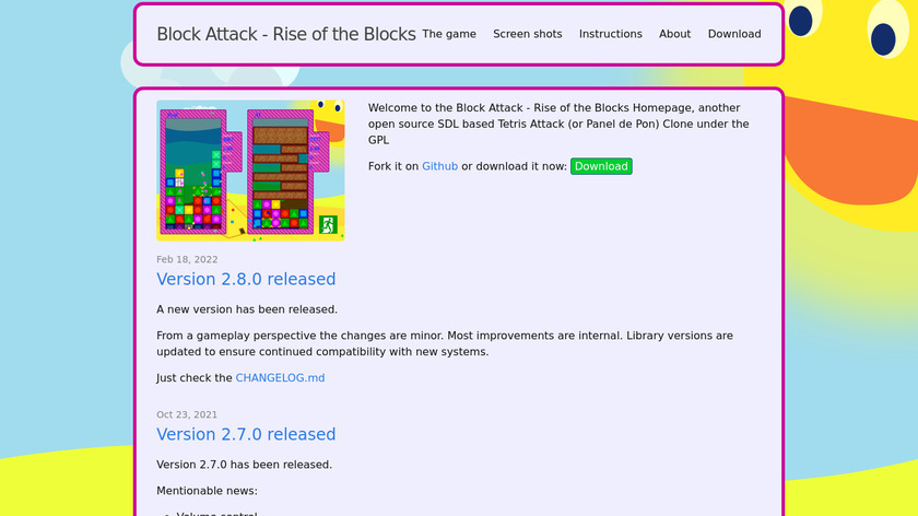 Block Attack Landing Page